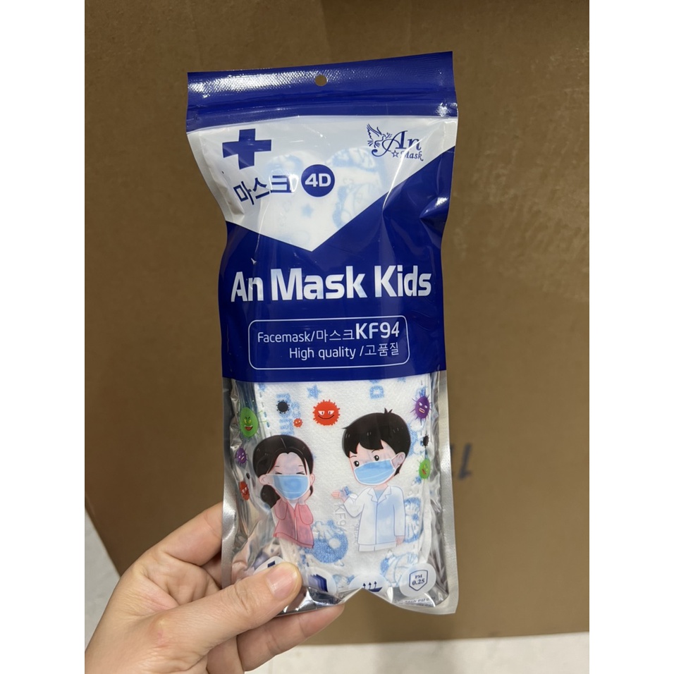 Túi 10 chiếc khẩu trang 4D mask KF94 trẻ em  _100% chính hãng