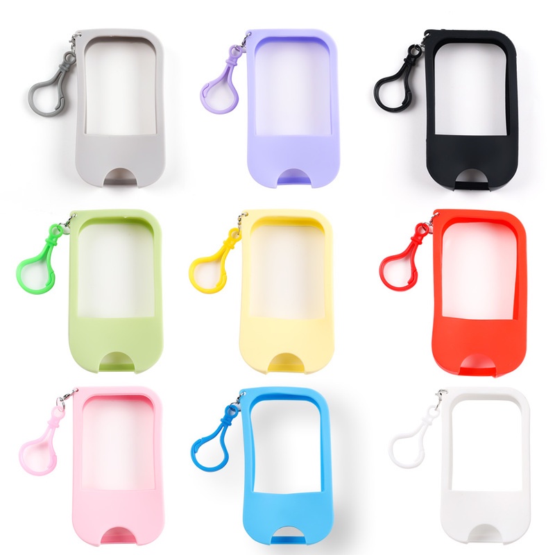 Vỏ bọc chai xịt nước hoa bằng silicone kèm móc khóa