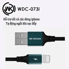 Cáp sạc tự ngắt WK-WDC 073i, có sạc nhanh, đèn báo khi sạc, hàng chính hãng Wk