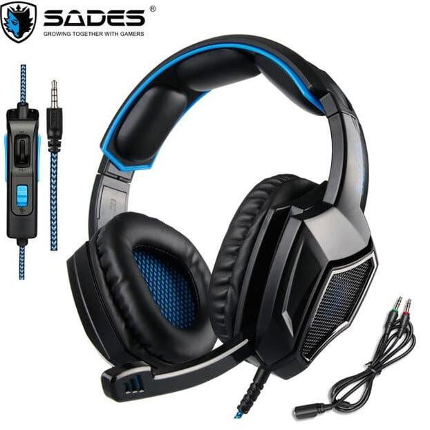 Tai Nghe Trùm Đầu Chơi Game Most Sades Sa 920 Plus Sa-920 Plus Màu Xanh Dương | BigBuy360 - bigbuy360.vn