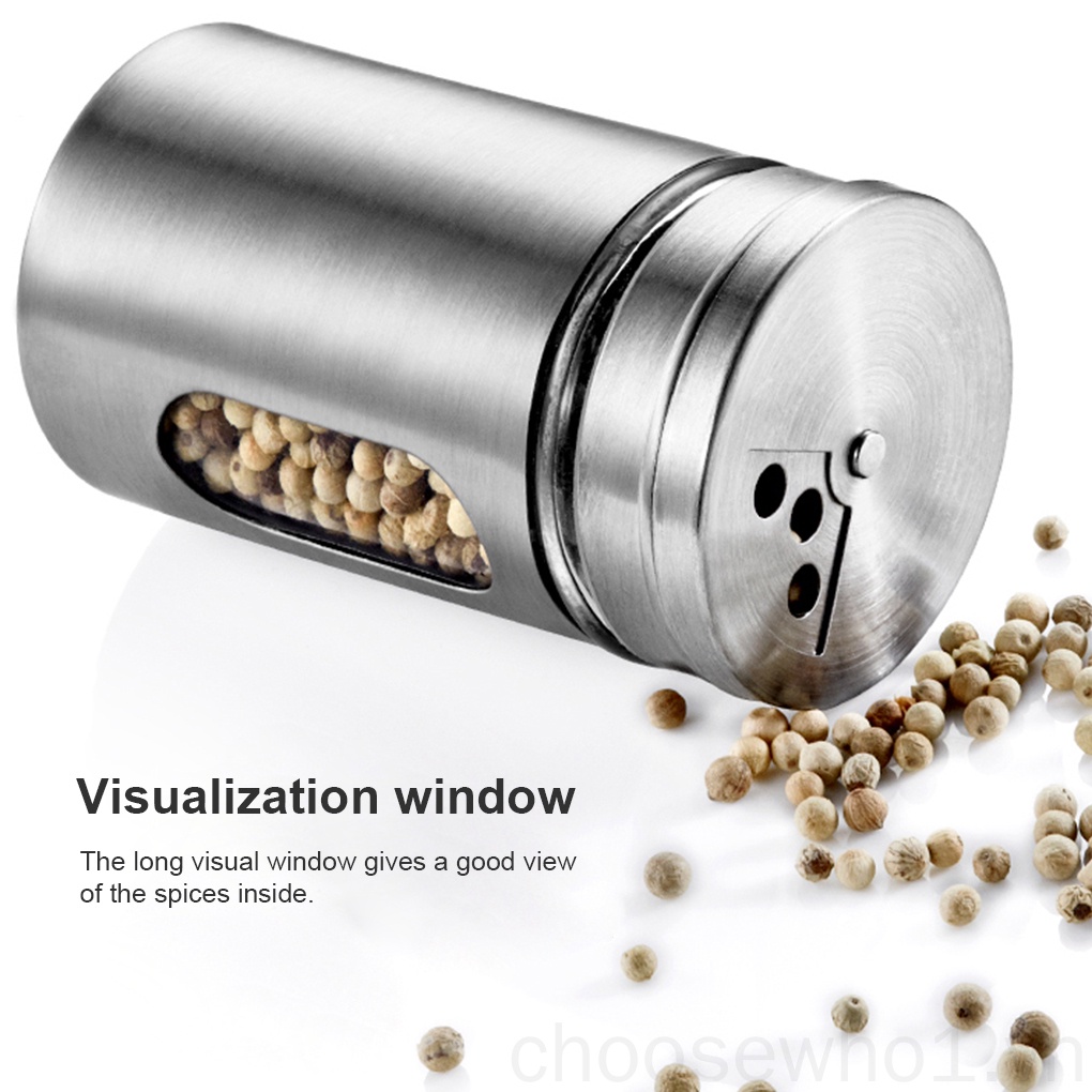 1 Hộp Đựng Gia Vị Bằng Kính Thép Không Gỉ 304