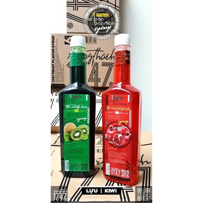 Siro đào dâu vải ổi urban barman 1747 —-