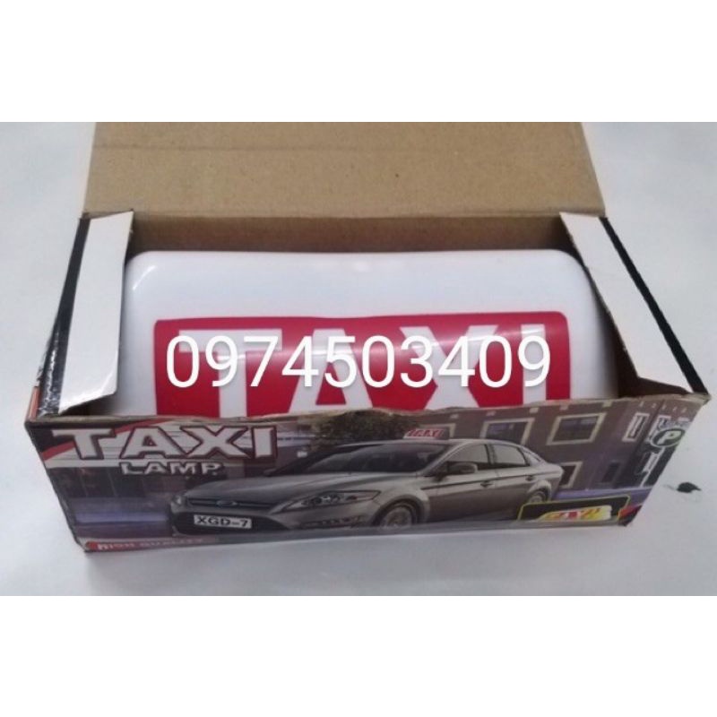 Mào taxi trắng 25cm có đèn
