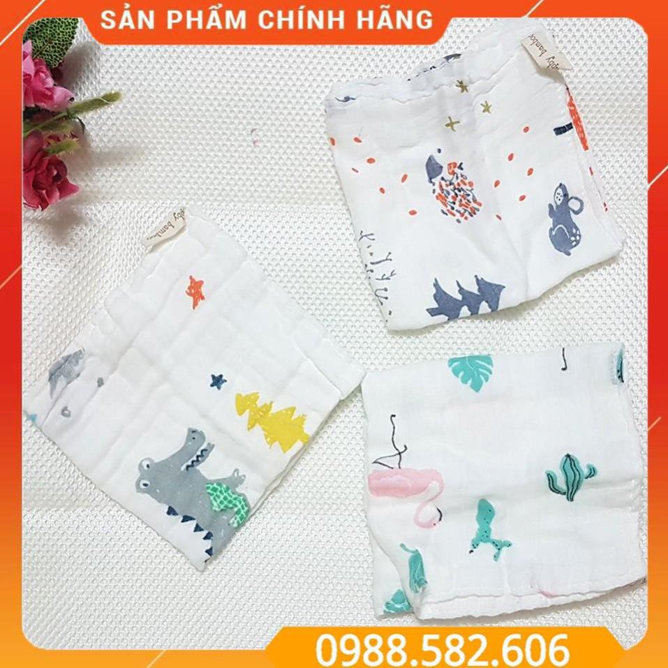 [SET 3 CHIẾC] Khăn Sữa Sợi Tre Muslin Tree Mềm Mại Cho Bé Sơ Sinh (1 Túi 3 chiếc) - BTT00160