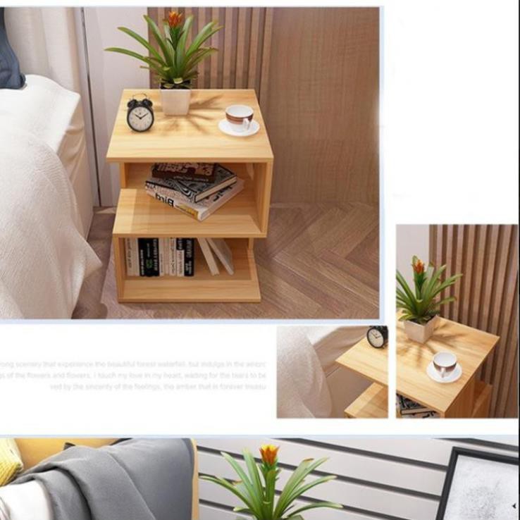 Kệ đầu giường mini để sách và đồ trang trí bằng gỗ bóng đẹp