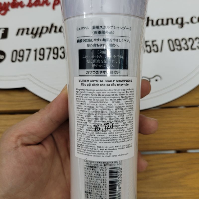 DẦU GỘI 003 MURIEM S DÀNH CHO DA ĐẦU NHẠY CẢM 250ml - 650ml