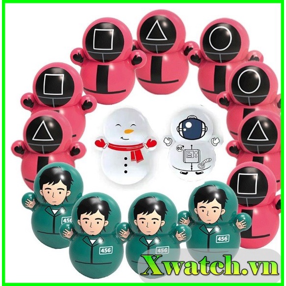 Combo 5 Đồ chơi lật đật mini cho bé siêu dễ thương đáng yêu Squid Game- phi hành gia - pokemon ....