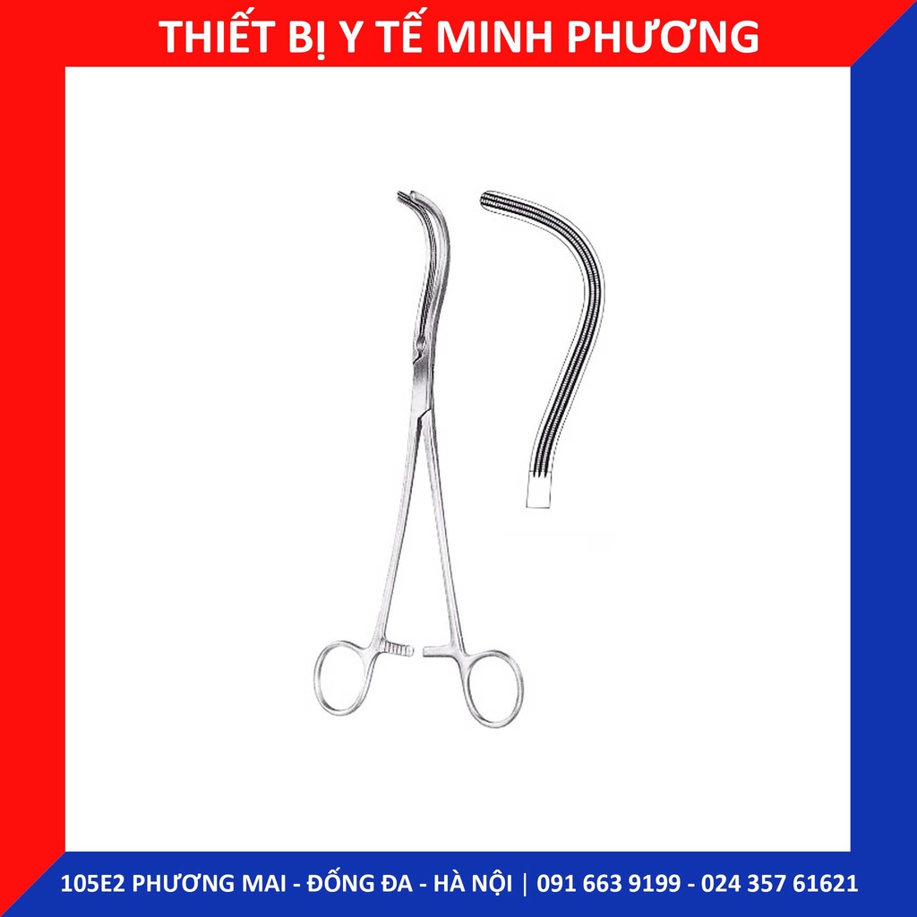 Kẹp cuống thận cong, gập góc công nghệ Đức