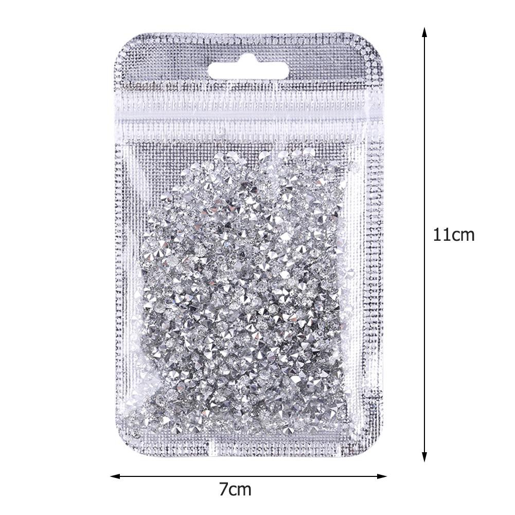 Túi 500 viên đá Rhinestone dùng trang trí móng tay có nhiều màu sắc để lựa chọn