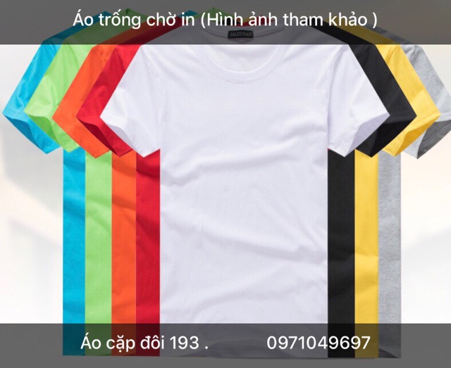 Áo thun cotton Couple nhiều size nhiều màu (có size áo trẻ em)