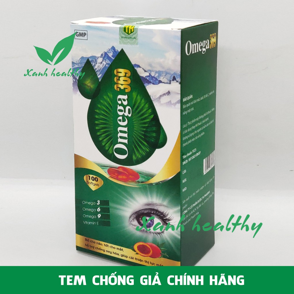 Omega 369 dầu cá dầu gấc viên đỏ - 100 viên hàng chính nãng gtăng cường thị lực hiệu quả