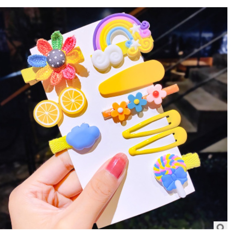 Kẹp tóc mái bé gái nhiều kiểu siêu dễ thương, combo gồm 8 chiếc nhiều kiểu, hàng chất lượng