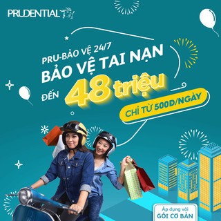 [ƯU ĐÃI] Toàn Quốc [E-Voucher] Prudential - Bảo hiểm tai nạn PRU-Bảo Vệ 24/7 - Gói Cơ Bản