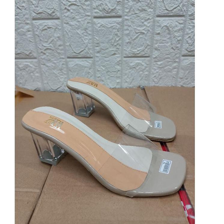 Giày Sandal Đế Thủy Tinh Tjd.10Ap21 Zara 01 7cm Tích Hợp Chế Độ Cao