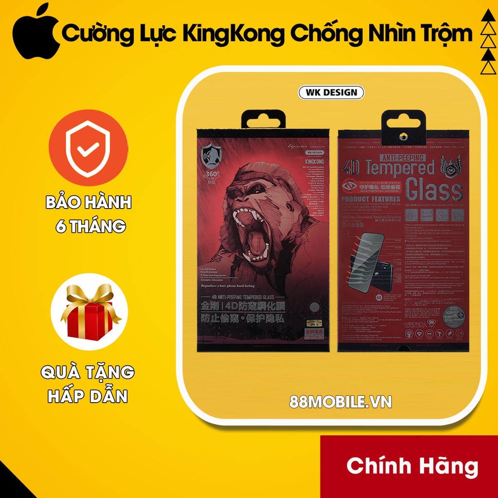 Cường Lực iPhone King Kong Chống Nhìn Trộm Full Màn Đỉnh Nhất Trong Các Loại Cường Lực Năm 2021