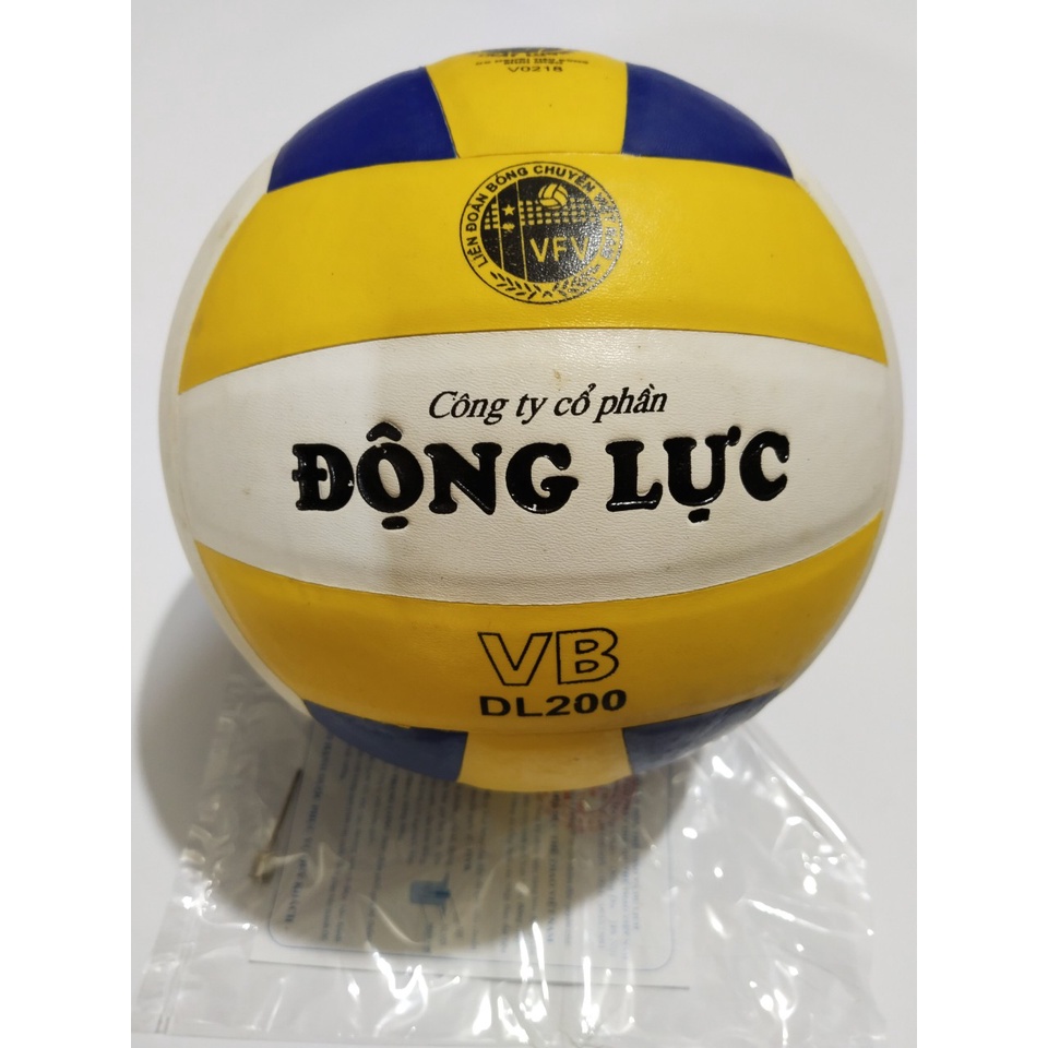 Quả bóng chuyền da Động Lực DL 200 kèm túi lưới + kim bơm bóng