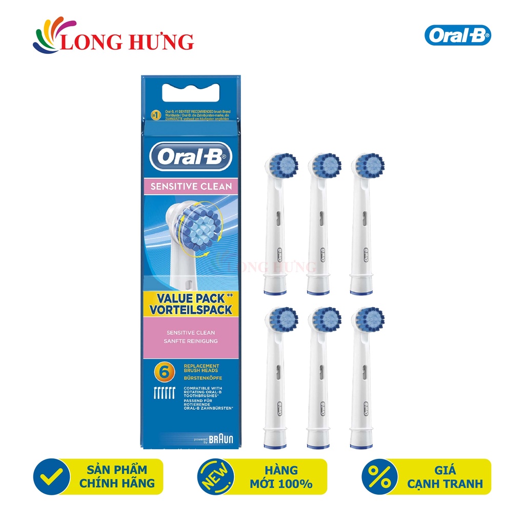 Đầu bàn chải thay thế bàn chải điện Oral-B Sensitive Clean - Hàng nhập khẩu