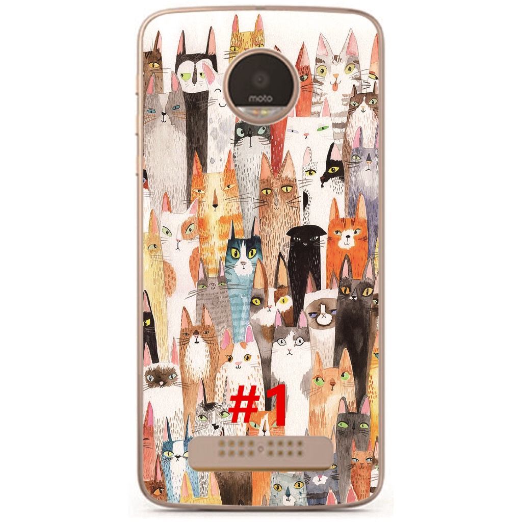 Cartoon ice cream Soft TPU Case Motorola Moto C/C Plus/E4/E4 Plus/Z Play/Z2 Play