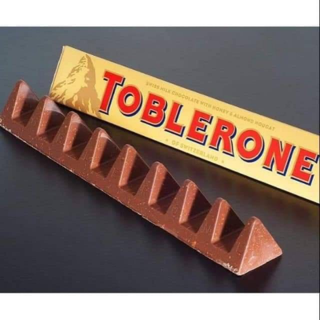 Chocolate Toblerone vị Mật ong & Hạnh nhân hộp 100gr