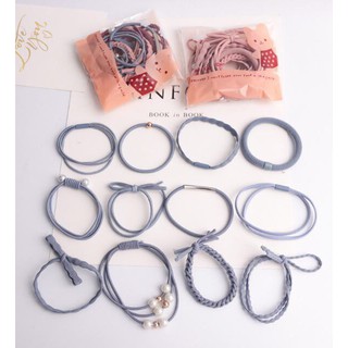 Set 12 chun buộc tóc mềm Hàn Quốc
