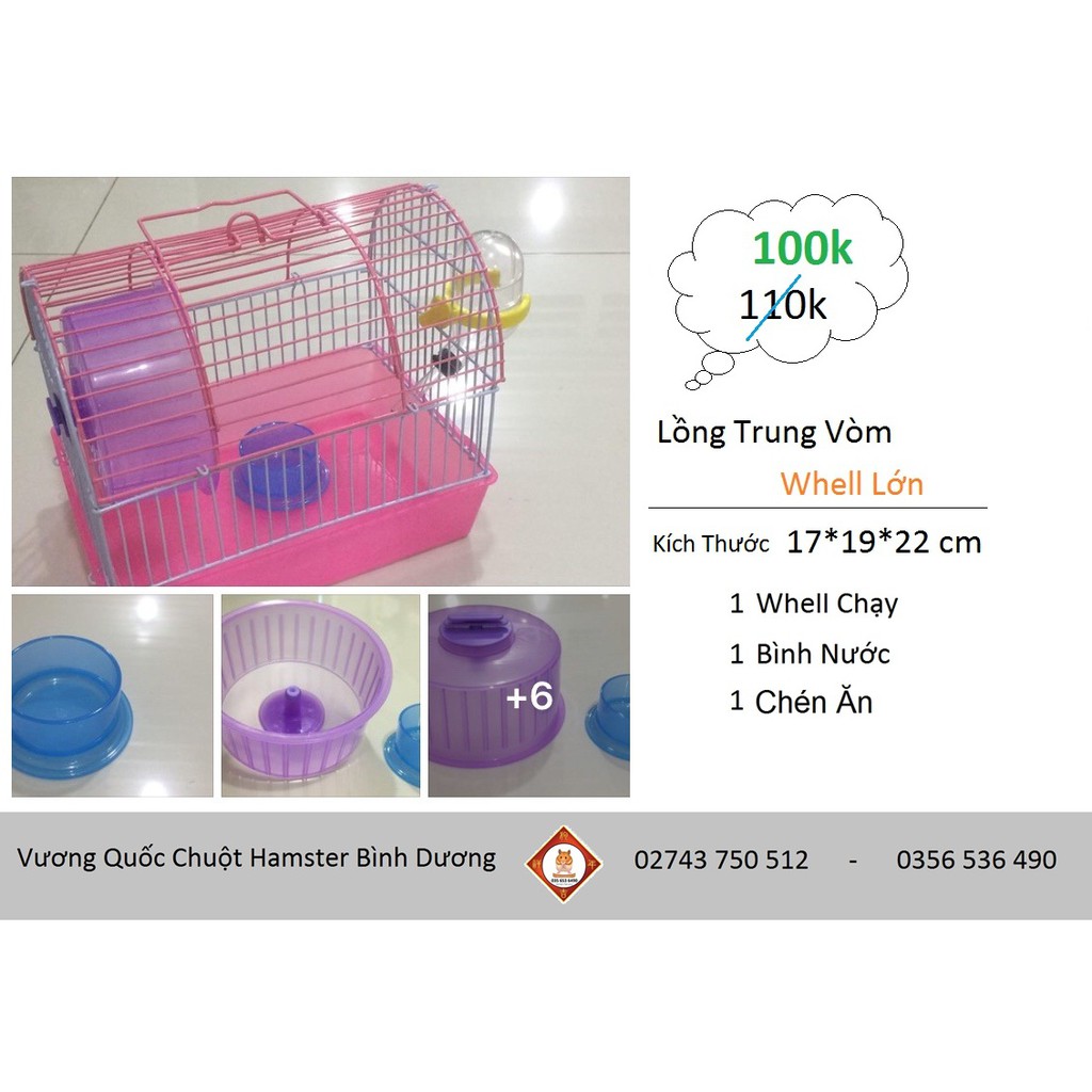 Lồng Chuột Hamster - Lồng Xách Tay Đơn Giản