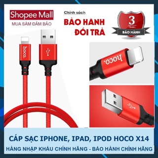 Dây Cáp Sạc Hoco x14 Linghtning cho iPhone, iPad,SamSung,XiaoMi... Pin Dự Phòng Cáp Sạc Tai nghe Bluetooth Airpod i12
