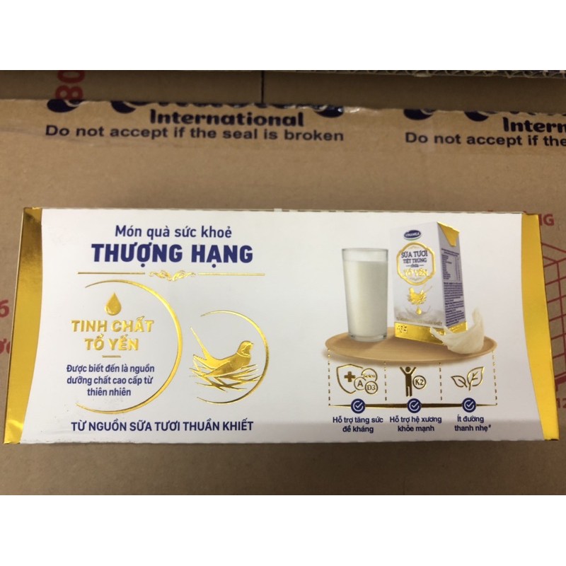 Sữa tươi tiệt trùng tổ yến Vinamilk hộp 110 ml lốc 24 hộp