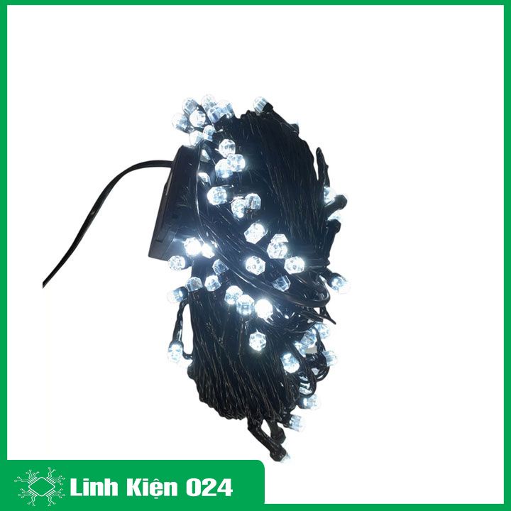 Led dây kim cương đen nhiều màu cuộn 20m điều khiển 8 chế độ trang trí ngoài trời