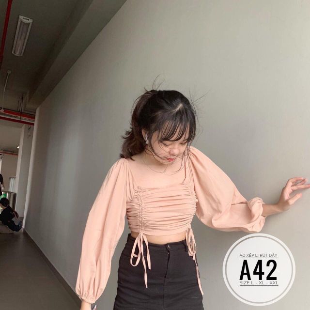 55-90kg Bigsize ÁO XẾP LY RÚT DÂY A42