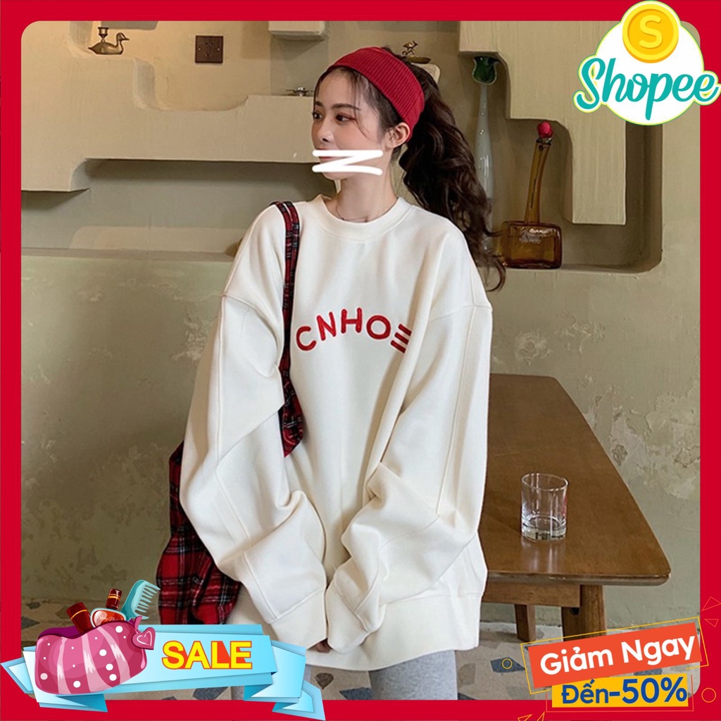 Áo Nỉ sweater Phong Cách Hàn Quốc Siêu Đẹp Vải Dày Form rộng Unisex