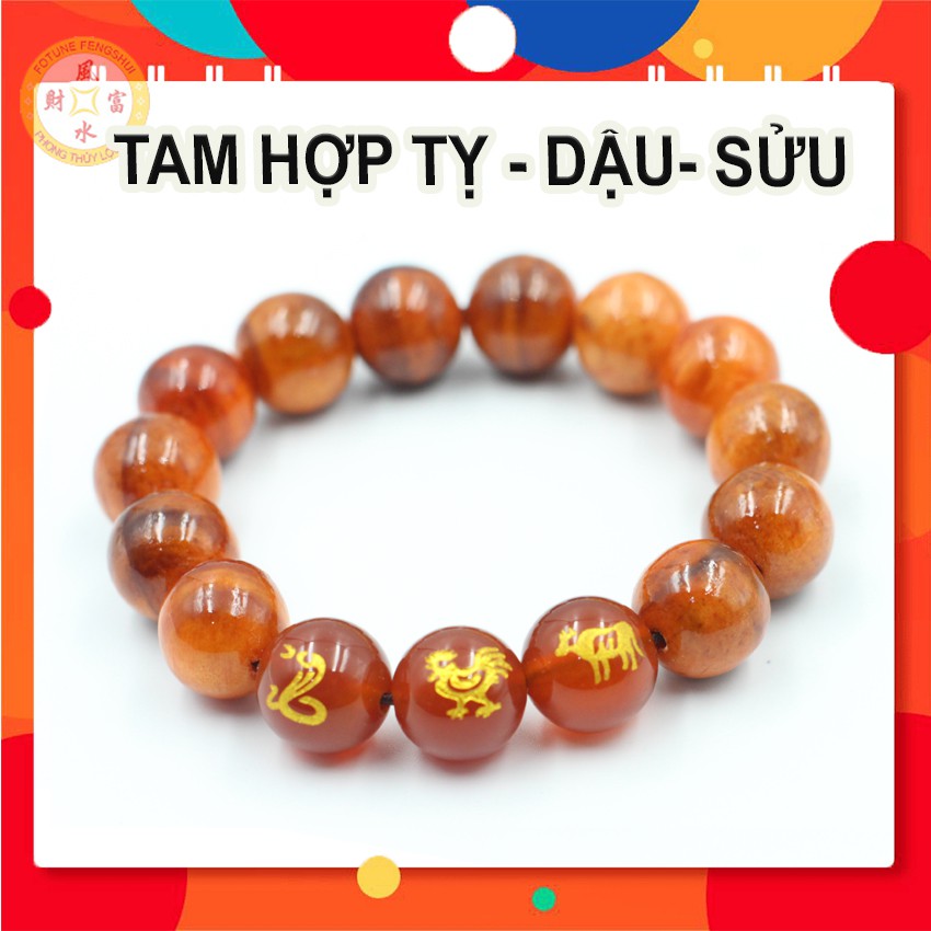 Vòng tay tam hợp gỗ HL Tỵ- Dậu- Sửu