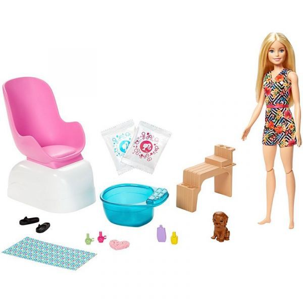 [Mã LIFEMKD3 giảm 100K đơn 499K] Đồ Chơi Barbie Thư giãn ở spa cùng búp bê Barbie GHN07