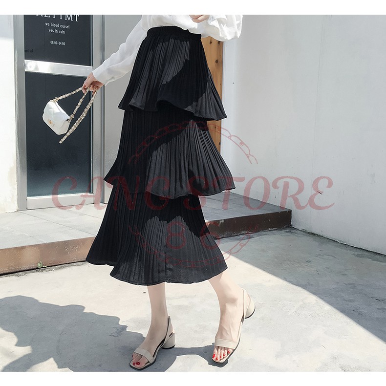 [Hàng sẵn-Có Ảnh thật] Chân váy voan 3 tầng hàng Quảng Châu cực xinh- Chân váy tầng dập ly -  Hàng Quảng Châu | BigBuy360 - bigbuy360.vn