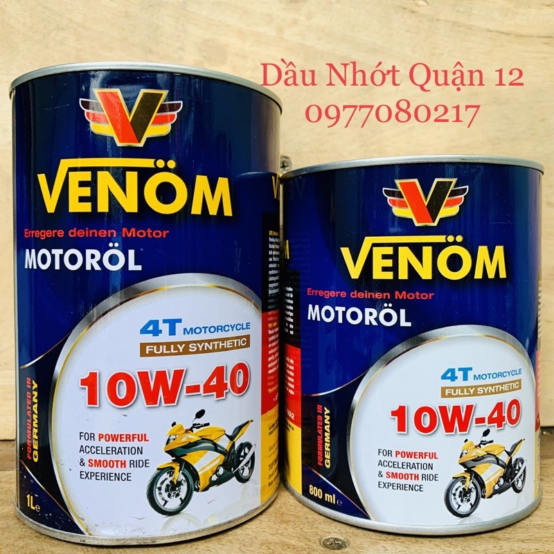 Nhớt Tổng Hợp 100% Xe Số - Tay Côn - Moto PKL VENOM 10W-40 - 20W-50 - MOTOROL 4T FULLY SYNTHETIC - Made in UAE