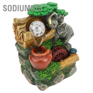 Sodium075 Distinctive Simulate Rockery Desktop Fountain Ornament Table Decoration for Home Office