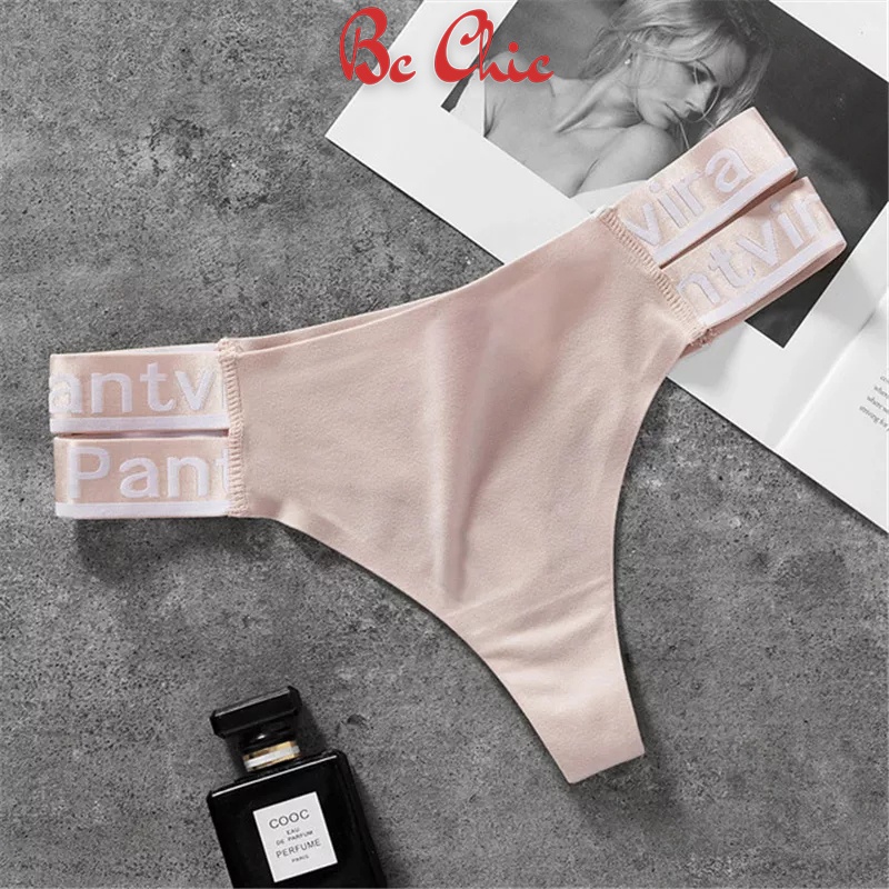 Quần Lọt Khe Nữ , Quần Lót Nữ Lọt khe cotton cao cấp hai dây viền chữ cá tính quyến rũ mã Q416 BC_CHIC LINGERIE