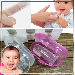 Bàn chải xỏ ngón silicon cho bé