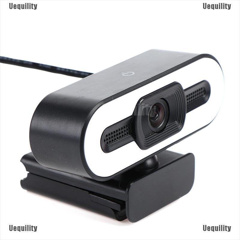 [Uequility] 1PCS 2K Webcam HD w/Microphone Ring Light USB 2.0 Web Camera for PC Laptop