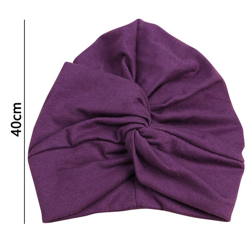 Mũ trùm đầu kiểu khăn turban trơn màu đa dạng cho bé