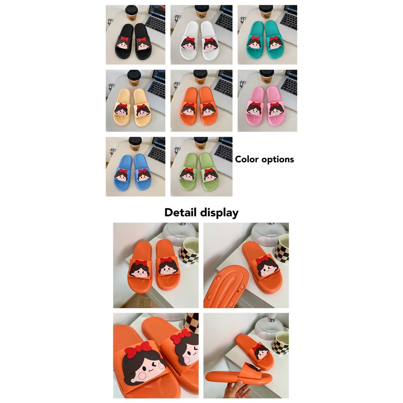 JY502-C3 CÔNG CHÚA Dép dán hình  đế mềm quai ngang phong cách unisex nặng động, đa dạng màu sắc