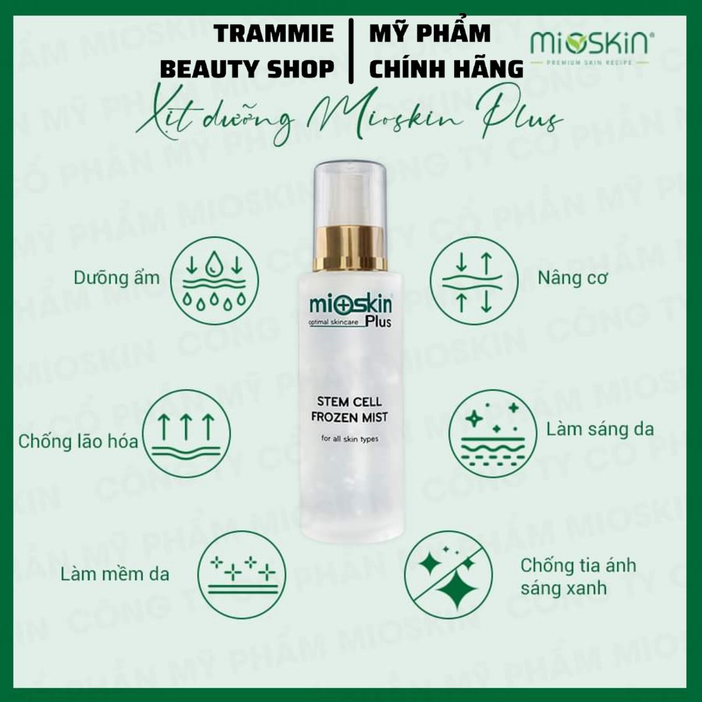 [Kèm quà tặng] Mioskin Plus, Xịt Dưỡng Tế Bào Gốc 6in1 100ml, Dưỡng Da Mềm Mịn, Skincare Chuẩn Hàn