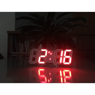 Đồng Hồ Điện Tử LED 3D Để Bàn, Treo Tường Cao Cấp - Báo Thức & Đo Nhiệt Độ - DH092