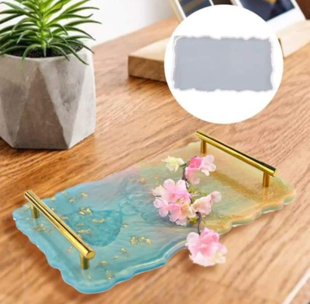 [ Hot] Khuôn khay trà 3 mẫu , big size dùng trong sáng tạo nghệ thuật Resin