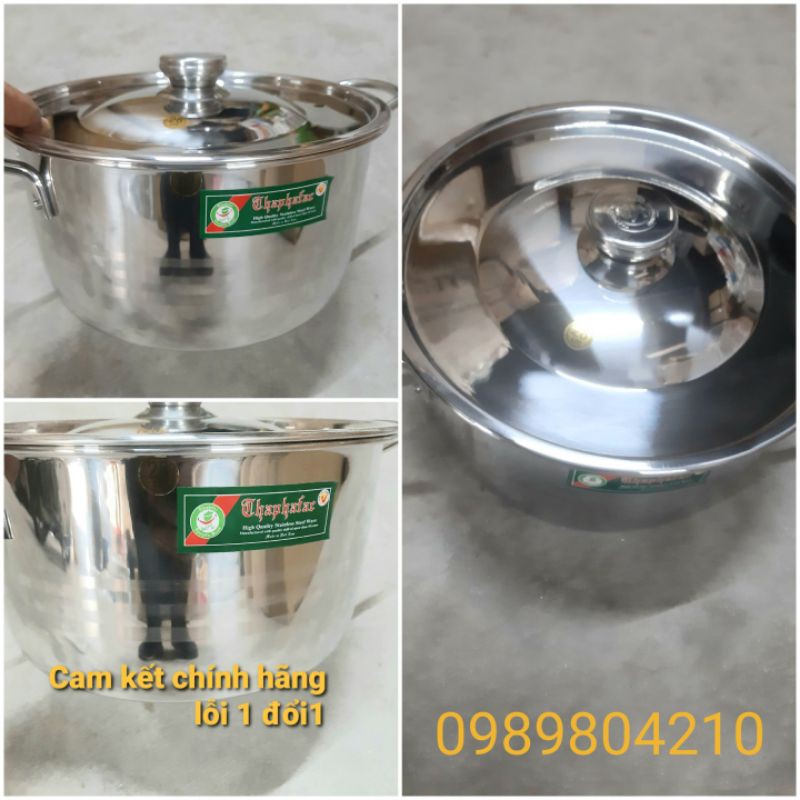 Nồi cọng dầy inox 304 / Nồi luộc gà inox 304 Thaphafac cao cấp đủ size 16cm/ 18/ 20/ 22/ 24/ 26/ 28/ 30/ 32/ 34/ 36/38cm