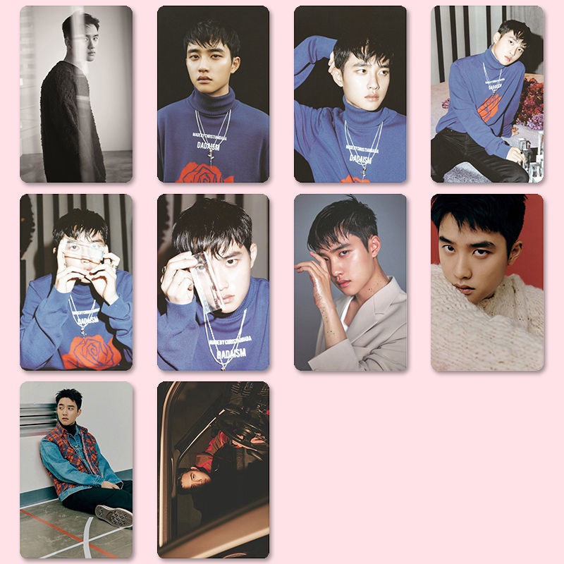 D.o. Nhãn dán thẻ, thẻ nhãn dán doh kyungsoo diy, exo, thẻ sưu tập, 10 cái / bộ, kpop