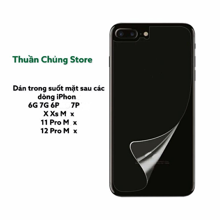 Miếng dán mặt lưng iPhon 6/ 6s/ 6pls/ 6spls/ 7/ 7pls/ 8/ 8pls/ X/ Xsmx chống trầy hiệu quả, siêu rẻ, siêu bền