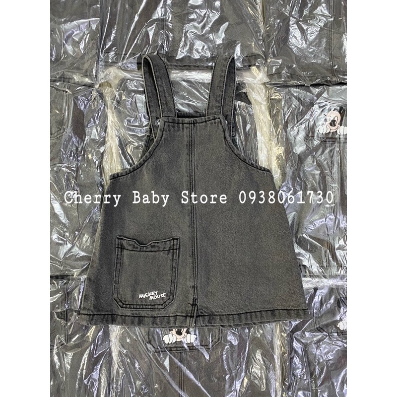 Yếm jean xám đen hình mickey ZR