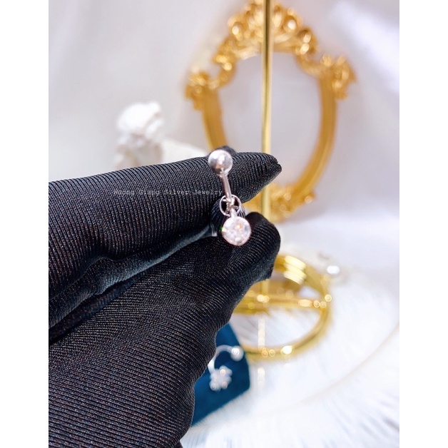 Khuyên rốn bạc ta 6mm s925 - Bạc chuẩn