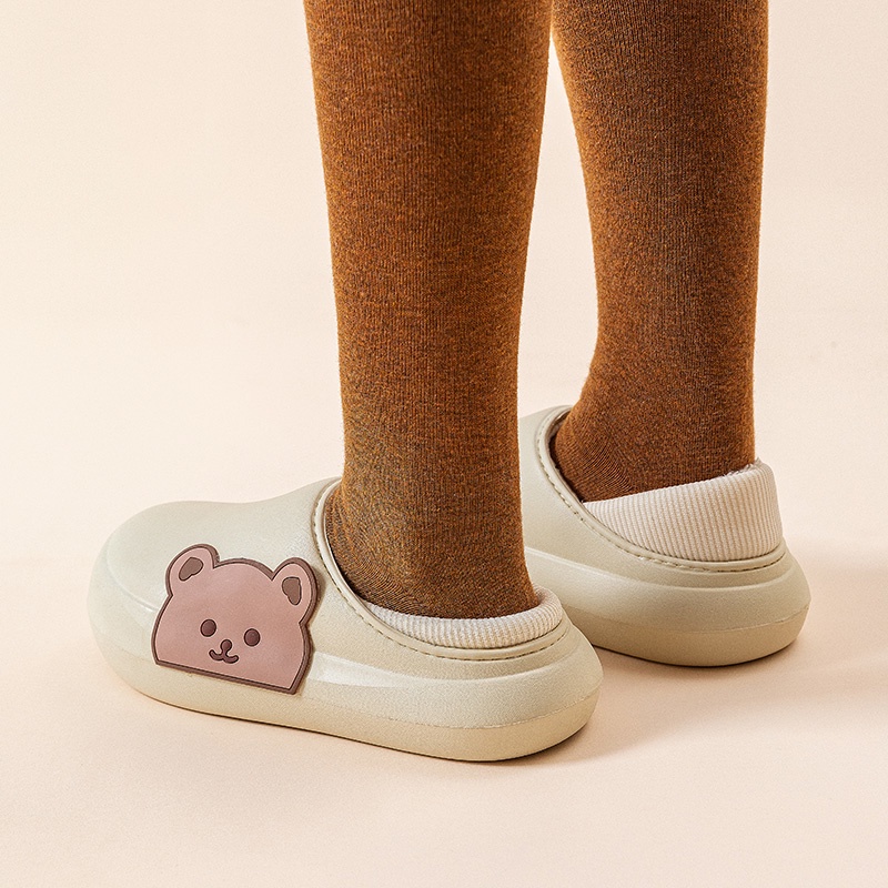 Tikp Dép Bông Nữ Giữ Ấm Chống Trượt Không Thấm Nước 3 Màu Size 36-45