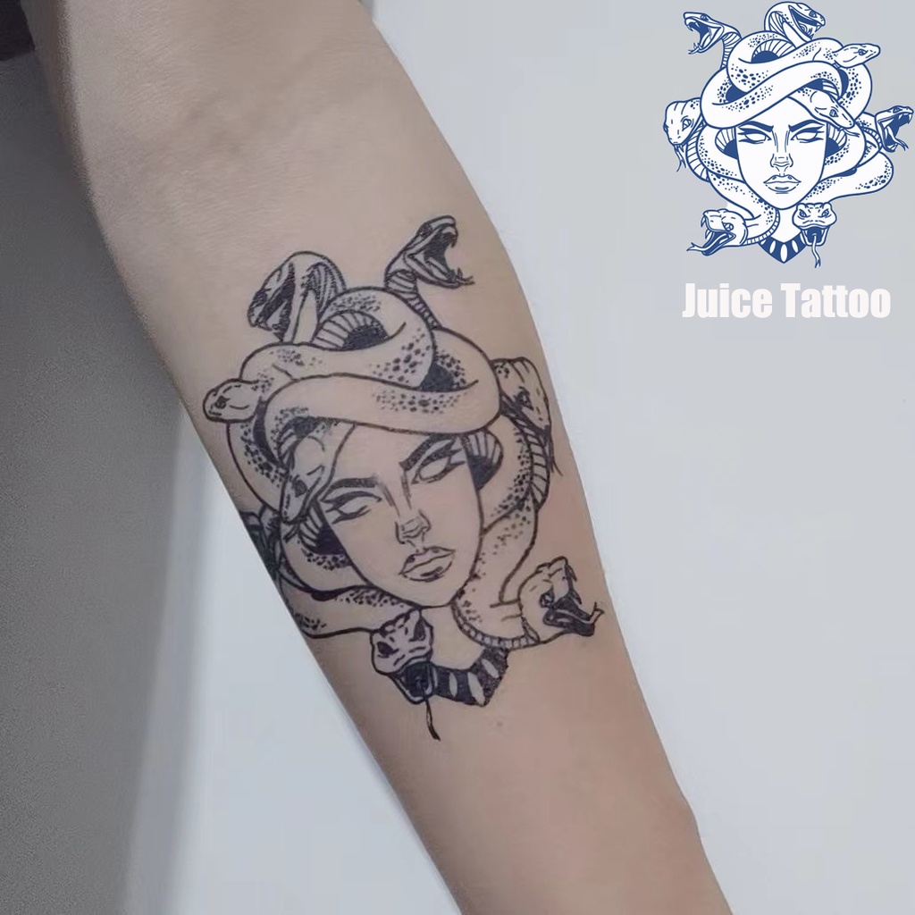 Hình Xăm Dán Tạm Thời Medusa Juice 2022 Chống Nước Lâu Trôi Y2k